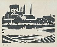 作品画像:工場(川面)