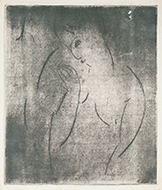 作品画像:左向きの女の半身像