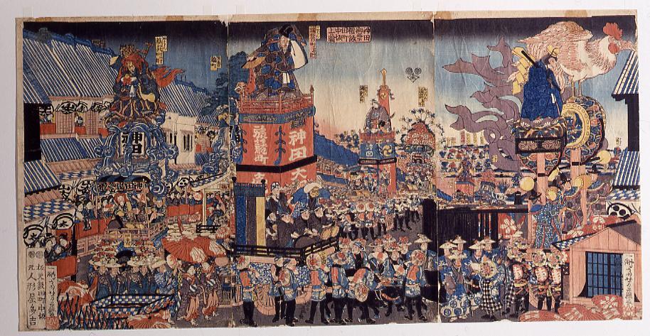 作品画像:神田御祭礼飯田町中坂上ル図