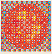 作品画像:黄色の輪のある同心円