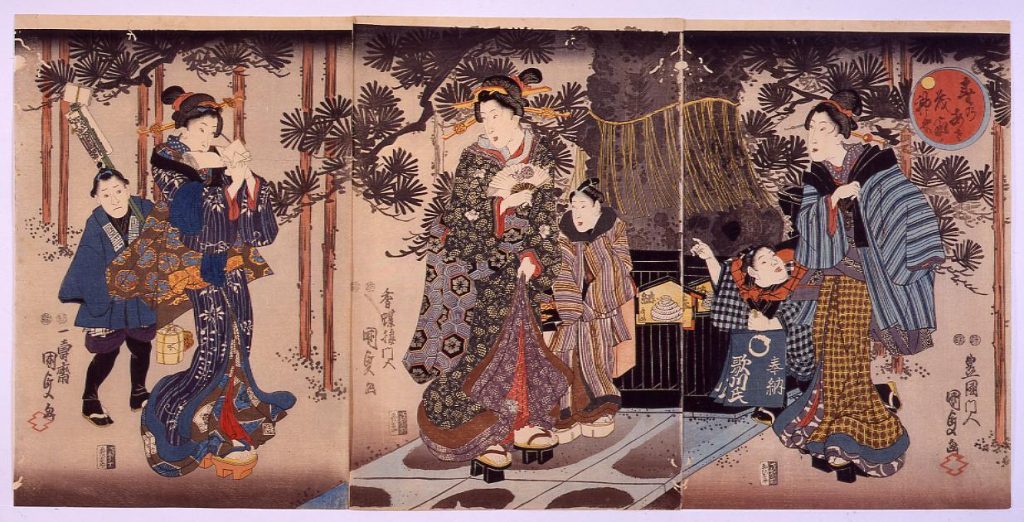 作品画像:春のあさ茂家の神木