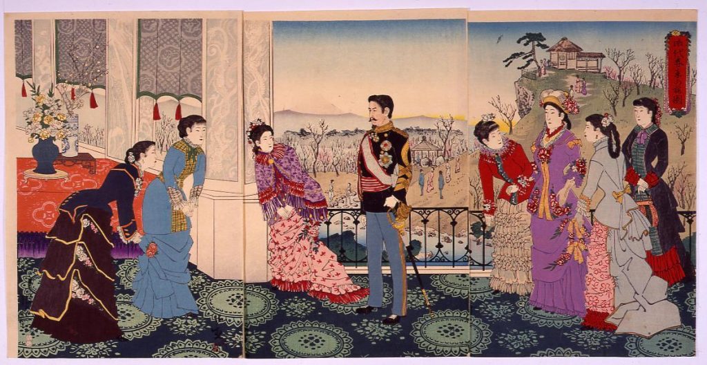 作品画像:御代春景の梅園