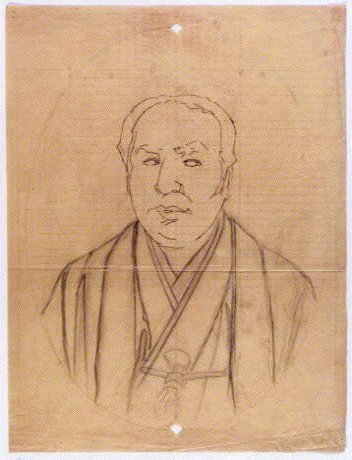 作品画像:下絵 男性肖像