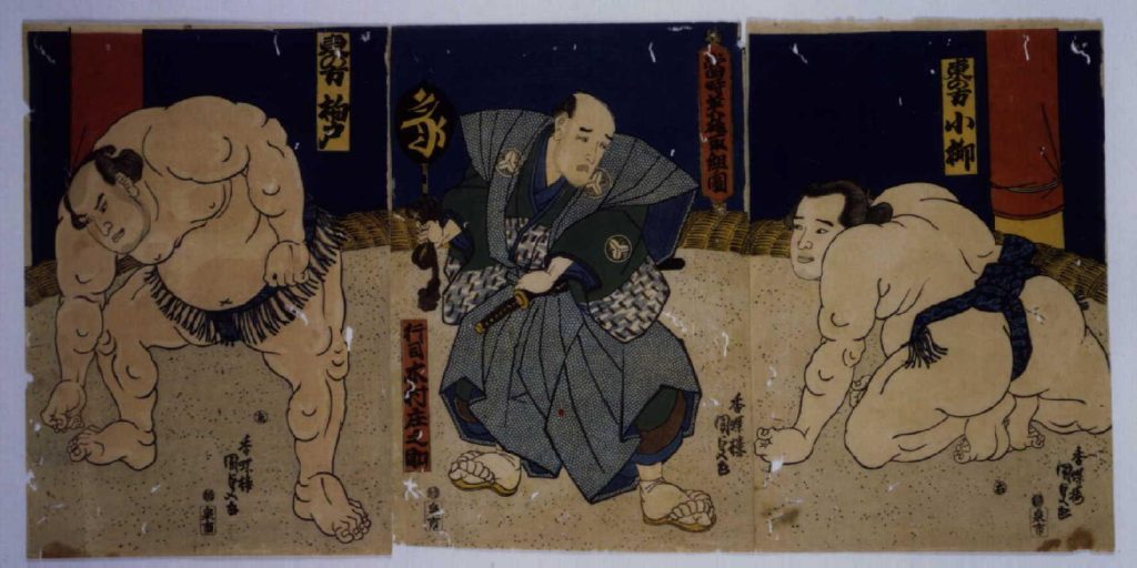 作品画像:当時英雄取組ノ図 柏戸・小柳