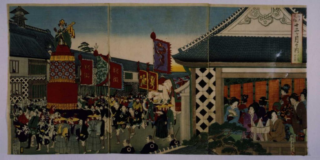 作品画像:江戸風俗十二ケ月之内 六月山王祭