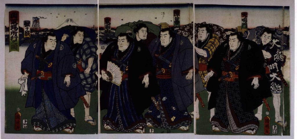 作品画像:関取場所行之図