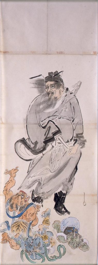 作品画像:粉本 鍾馗と三鬼