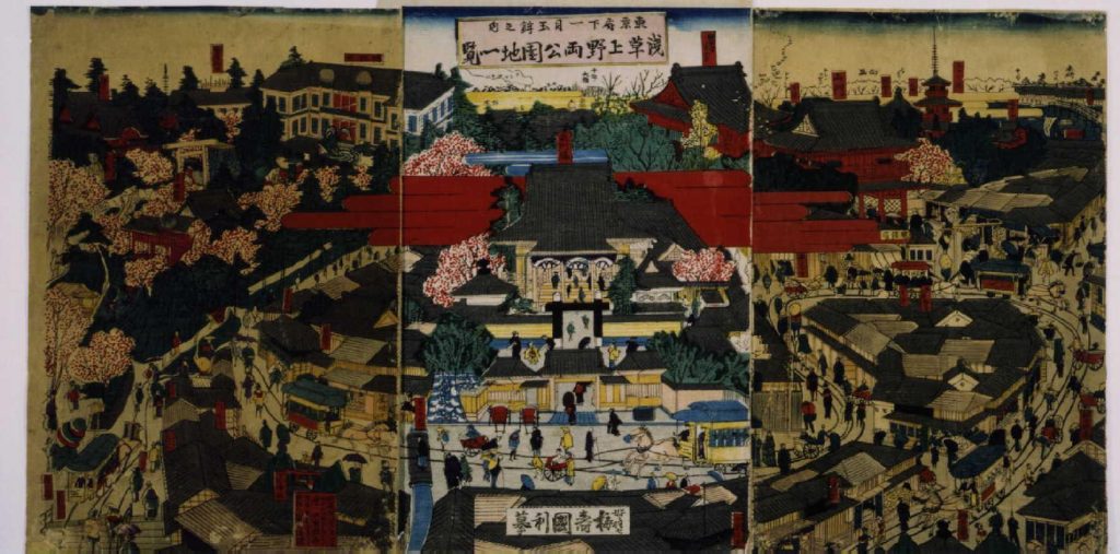 作品画像:東京府下一目玉鉾之内 浅草上野両公園地一覧