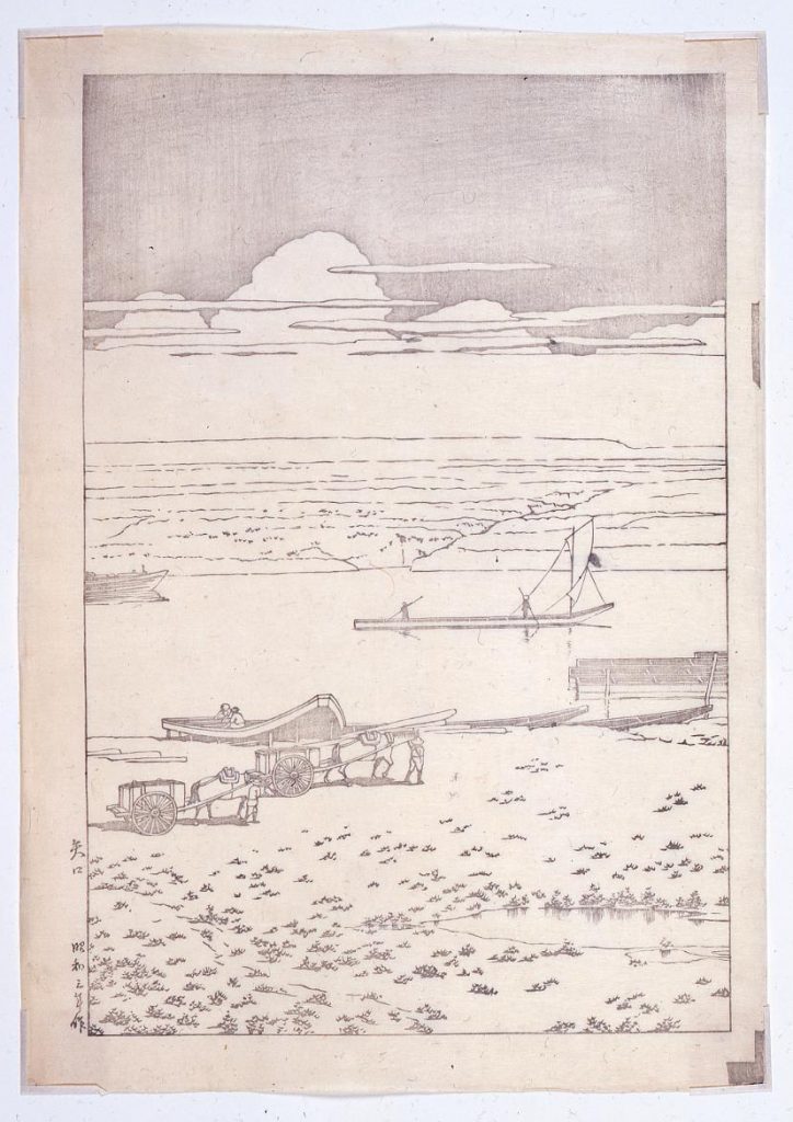 作品画像:東京二十景 矢口 校合摺