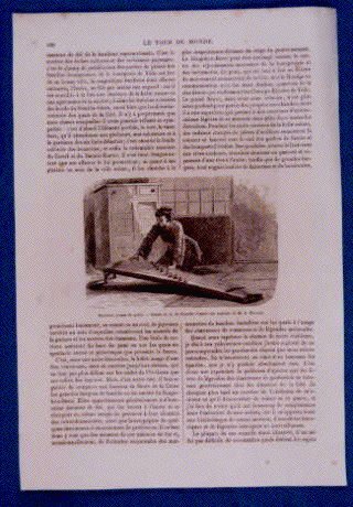 作品画像:アンベール「幕末日本図絵」挿絵 笋を弾く女性,書写する老人