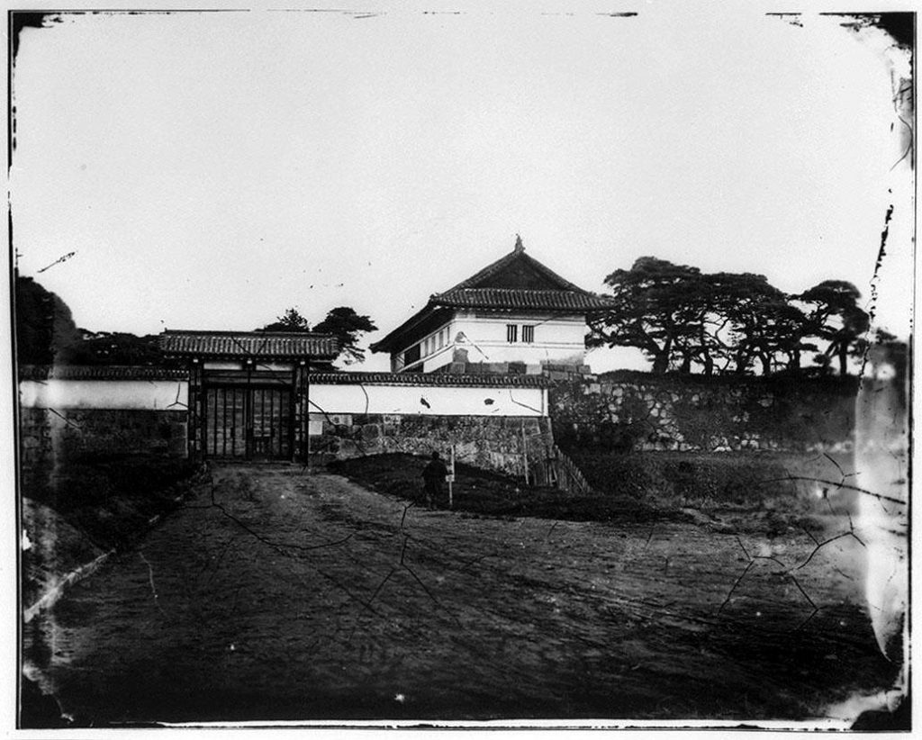 作品画像:旧江戸城写真ガラス原板 田安門