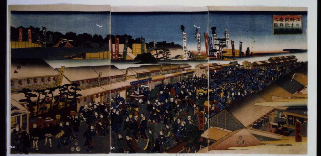 作品画像:江の嶋弁才天 開帳参詣群集之図