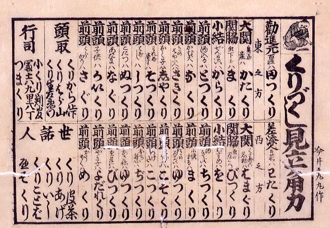 作品画像:くりづくし見立角力