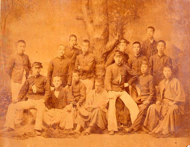 作品画像:永井荷風 中学時代記念写真