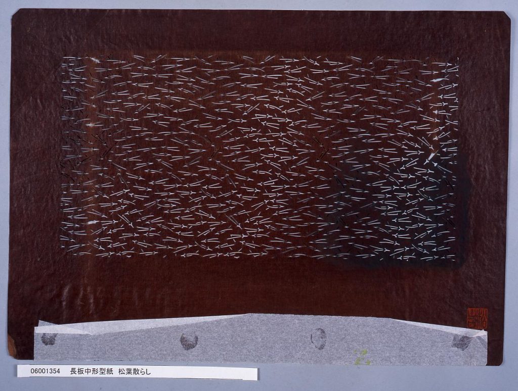 作品画像:長板中形型紙 松葉散らし