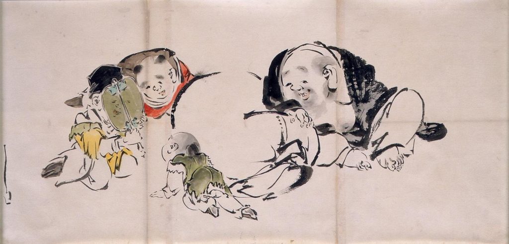 作品画像:粉本 布袋と唐子