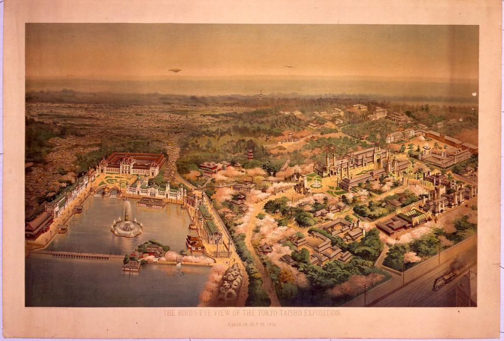 作品画像:THE BIRD’S-EYE VIEW OF THE TOKYO TAISHO EXPOSITION