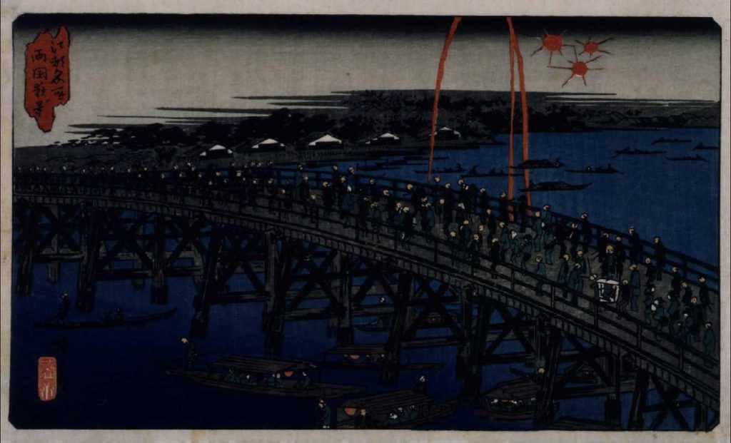 作品画像:江都名所 両国夜ノ景