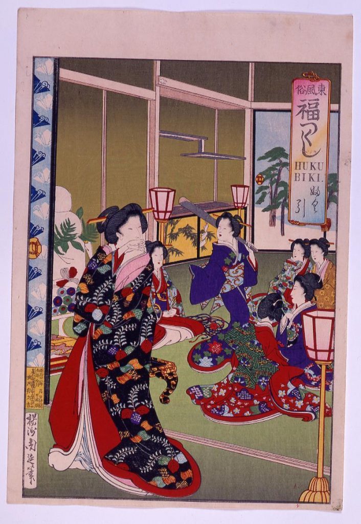 作品画像:東風俗 福つくし「福引」