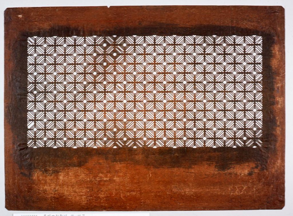 作品画像:長板中形型紙 変り格子