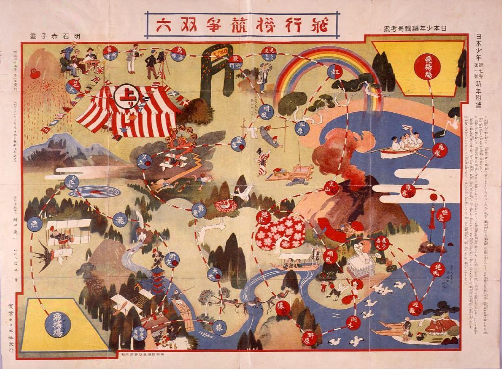 作品画像:飛行機競争双六(『日本少年』7巻1号付録)