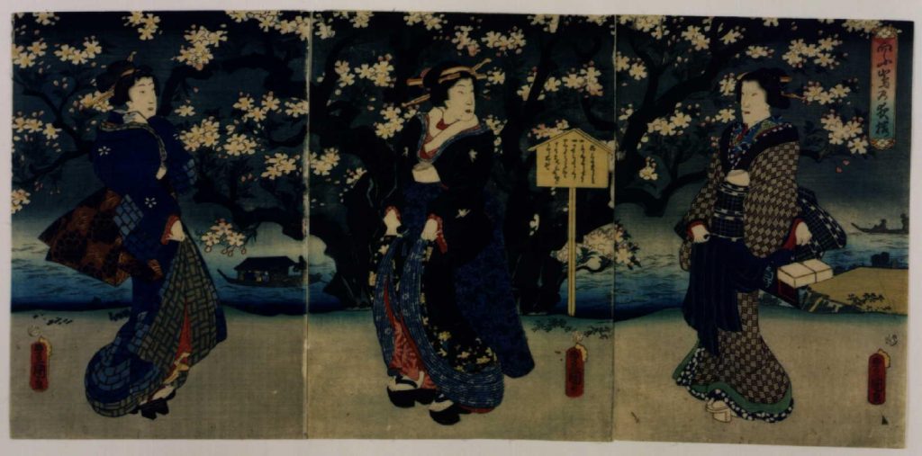 作品画像:向ふ島の夜桜