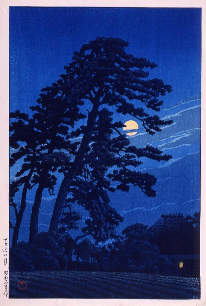作品画像:東京二十景 馬込の月 試摺