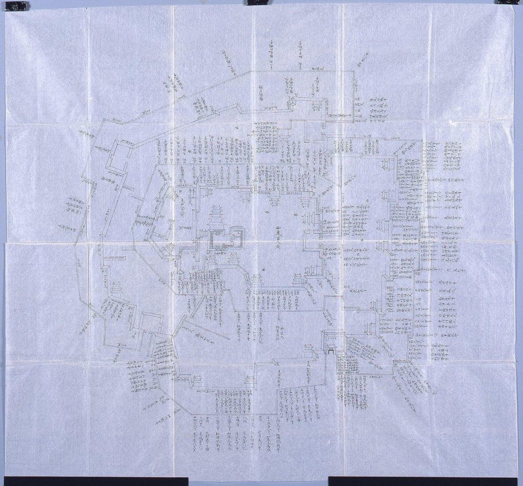 作品画像:大坂城石垣普請大名工区割図