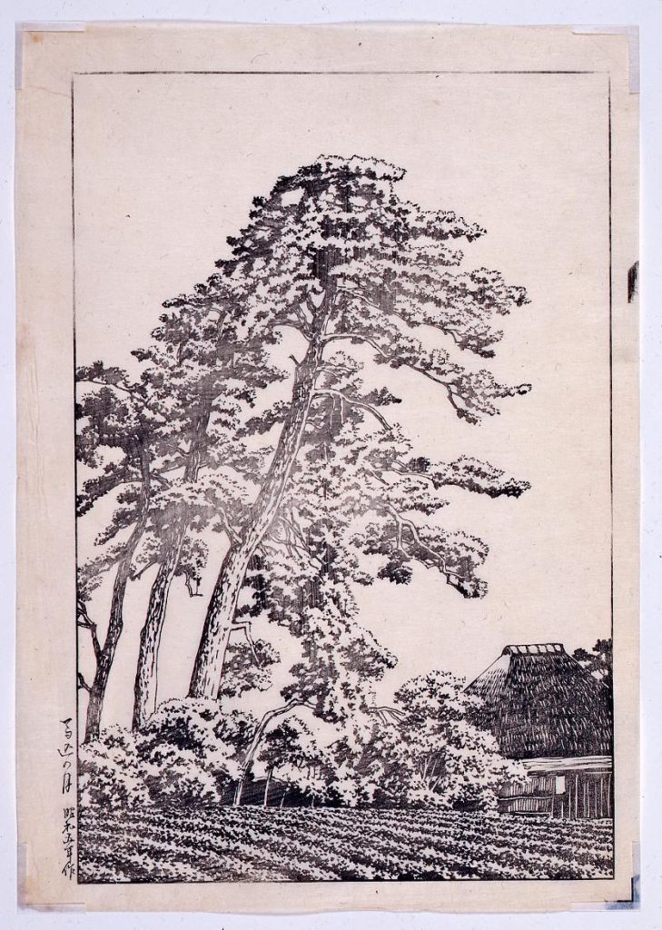 作品画像:東京二十景 馬込の月 校合摺