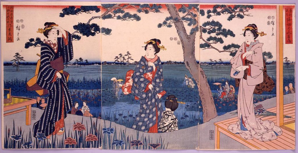 作品画像:東都名所堀切の花菖蒲