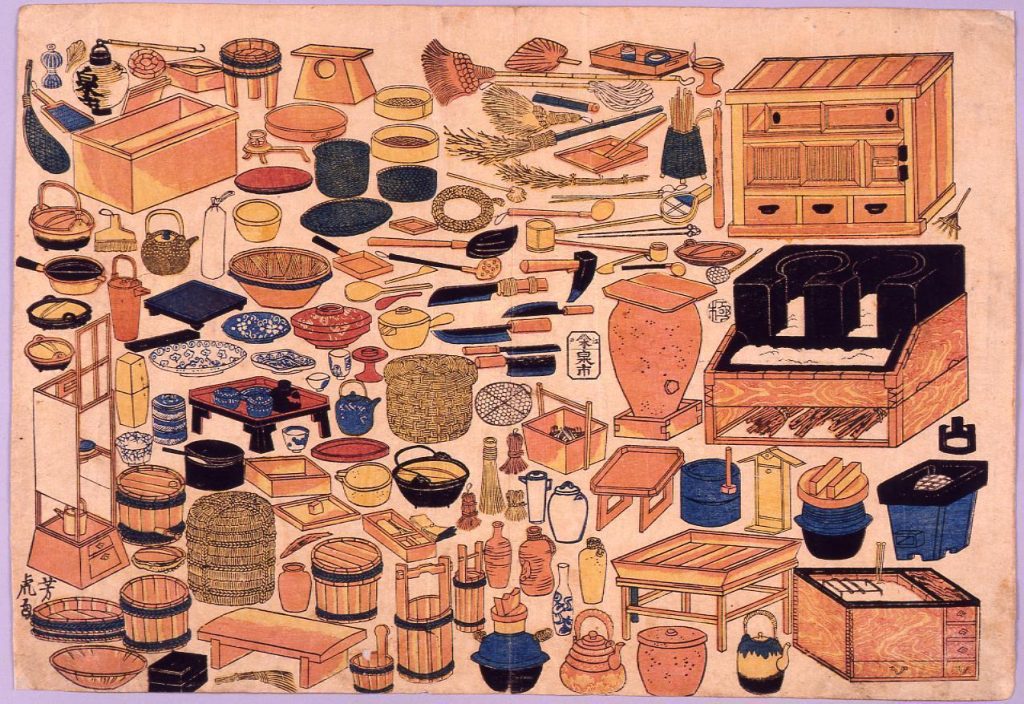 作品画像:台所道具づくし