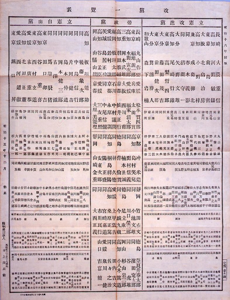作品画像:大日本 改党一覧表