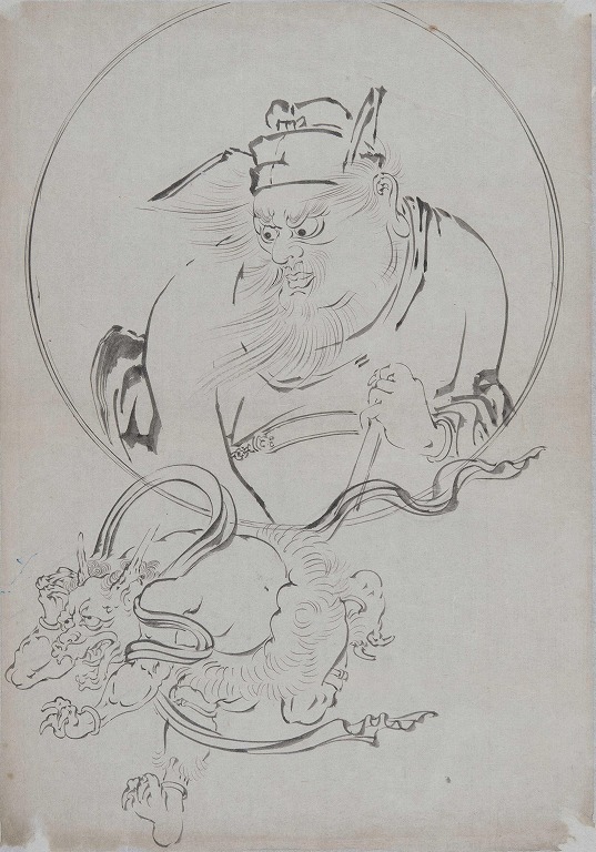 作品画像:円窓鍾馗と鬼