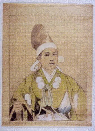 作品画像:下絵 皆川平恪肖像