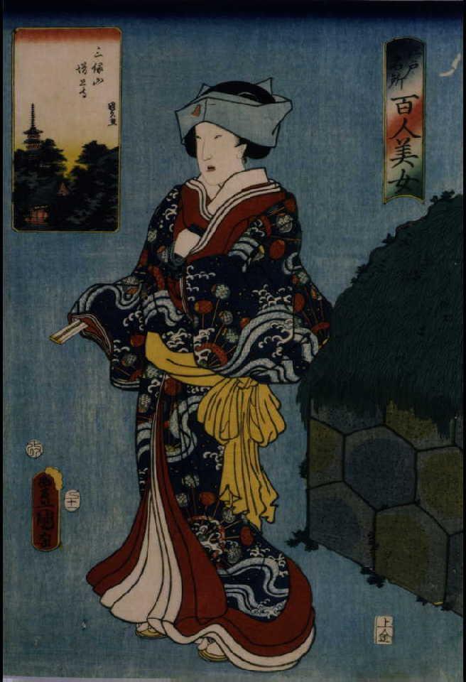 作品画像:江戸名所百人美女 三縁山増上寺