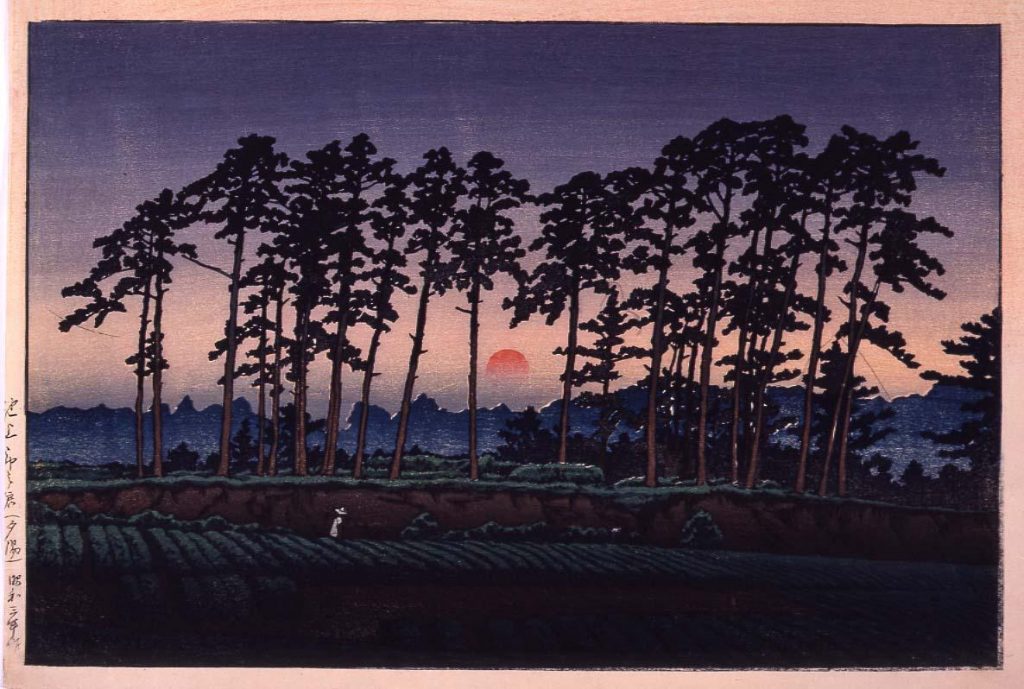 作品画像:東京二十景 池上市之倉 試摺 (紫系)
