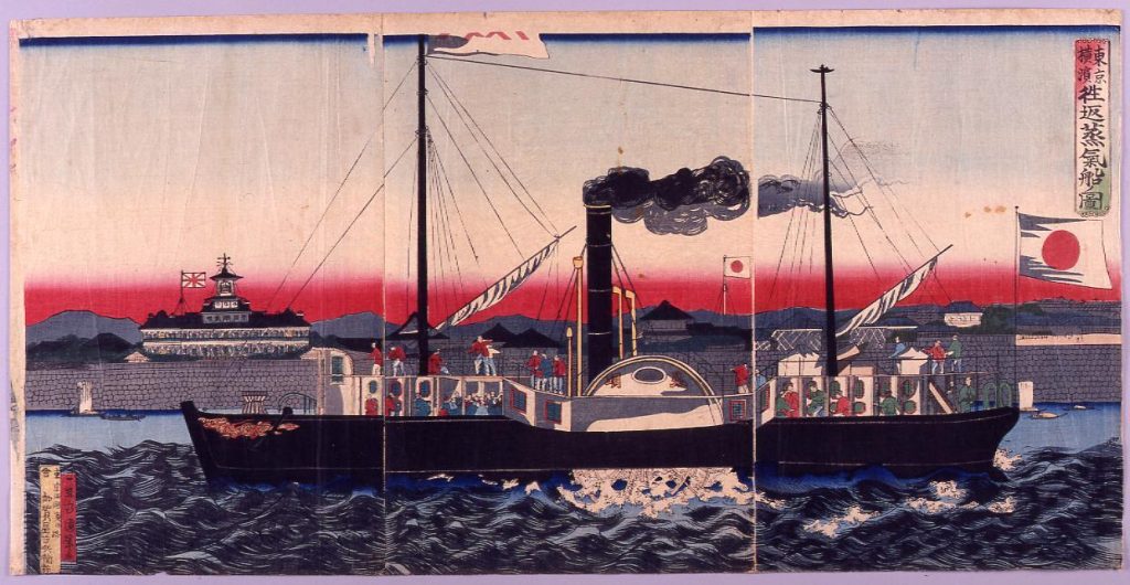 作品画像:東京横浜往返蒸気船ノ図