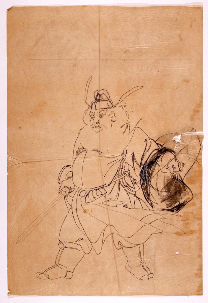 作品画像:下絵 鐘馗