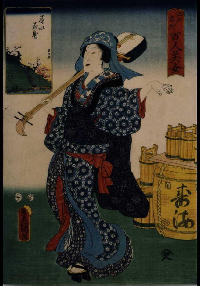 作品画像:江戸名所百人美女 墨水花台