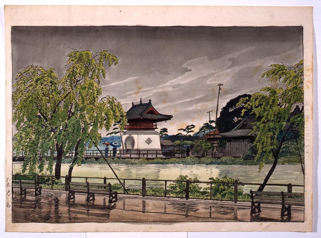 作品画像:東京二十景 不忍池之雨 原画