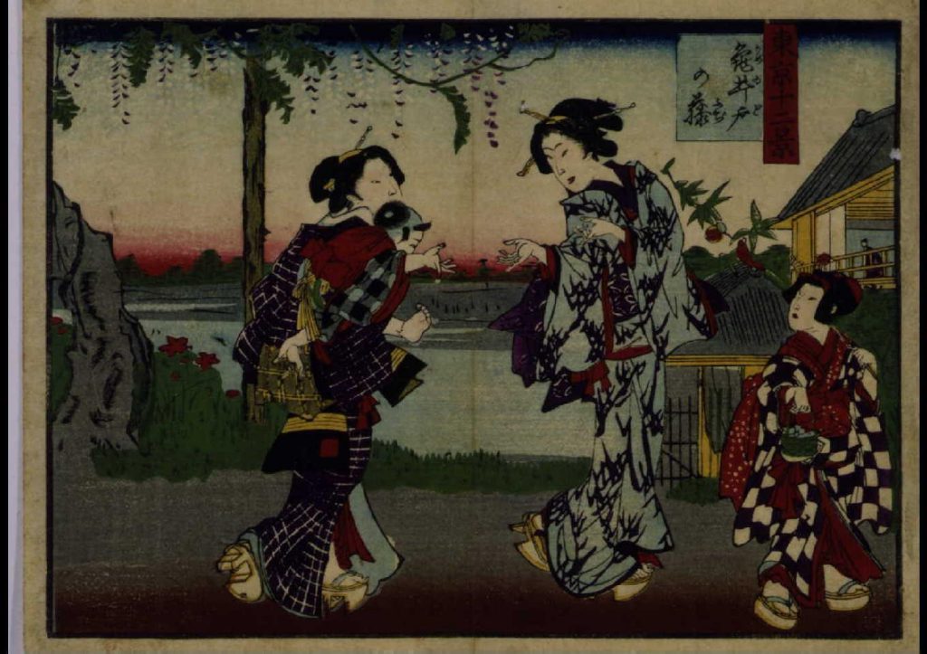 作品画像:東京十二景 亀井戸の藤