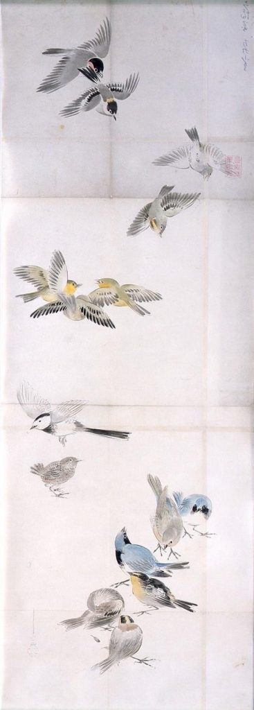 作品画像:粉本 群鳥