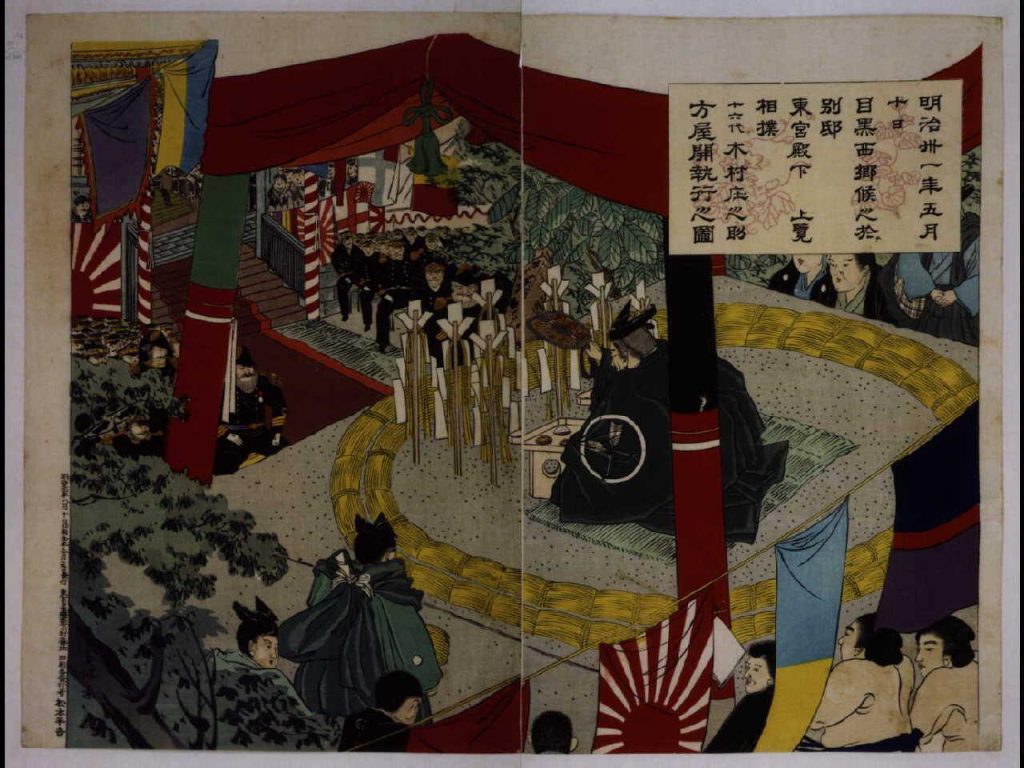 東宮上覧相撲之図
