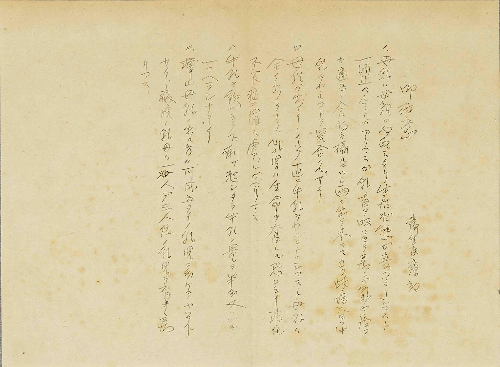 作品画像:ビラ 衛生医療部御注意