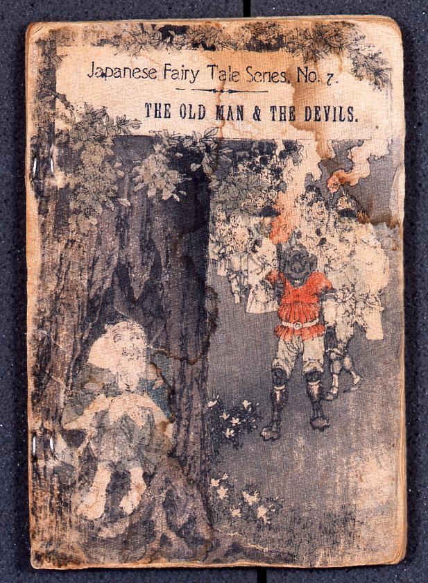 作品画像:ちりめん本 日本昔噺(英語版) 第七号 瘤取 The Old ManAnd the Devils.