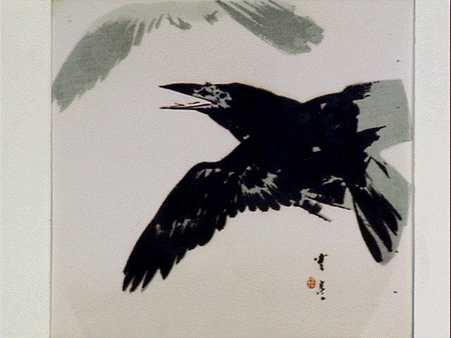 作品画像:カラス図