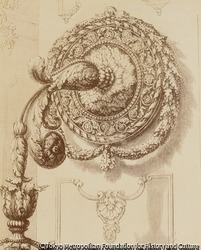 Embossed iron lantern Louis XVI cabinet, Earl of Monbrison, in the 1867 exhibition