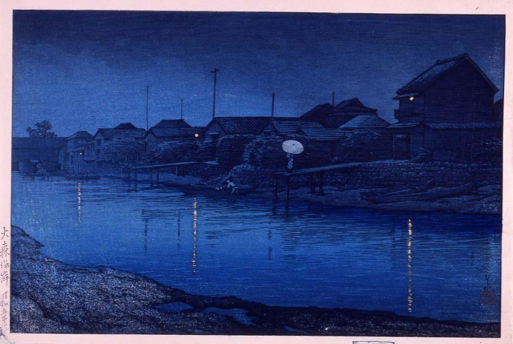 作品画像:東京二十景 大森海岸 試摺