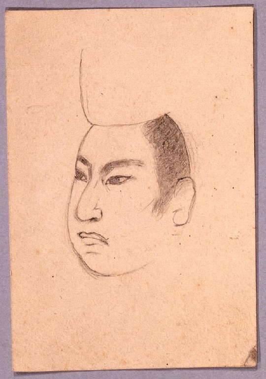 作品画像:下絵 昭徳院(徳川家茂)肖像