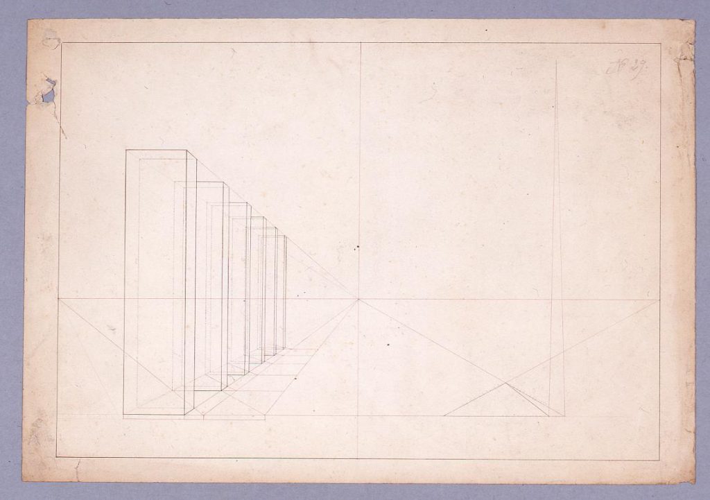 作品画像:図面習作 透視図(列柱)
